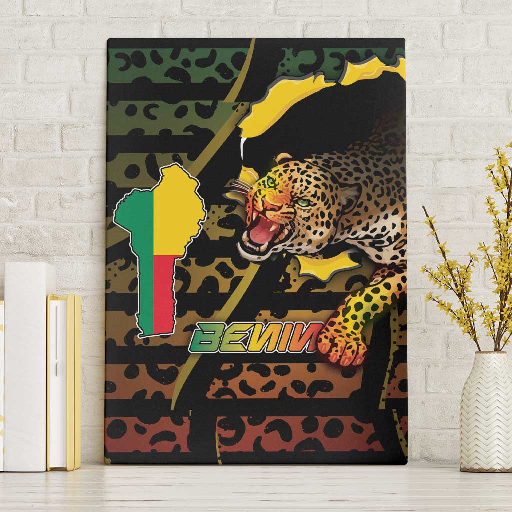 Benin Canvas Wall Art Powerful African Leopard - Wonder Print Shop