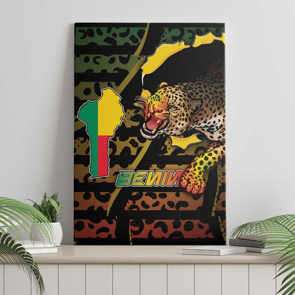 Benin Canvas Wall Art Powerful African Leopard - Wonder Print Shop