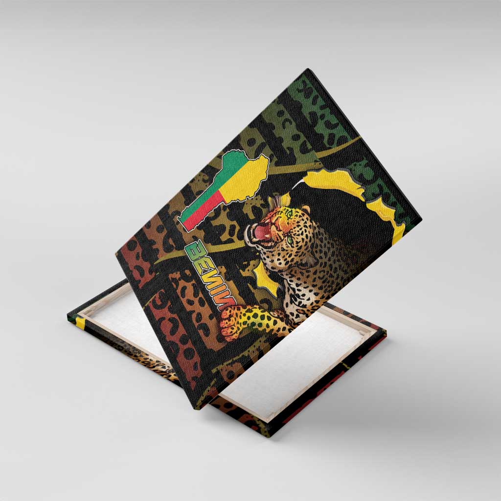 Benin Canvas Wall Art Powerful African Leopard - Wonder Print Shop