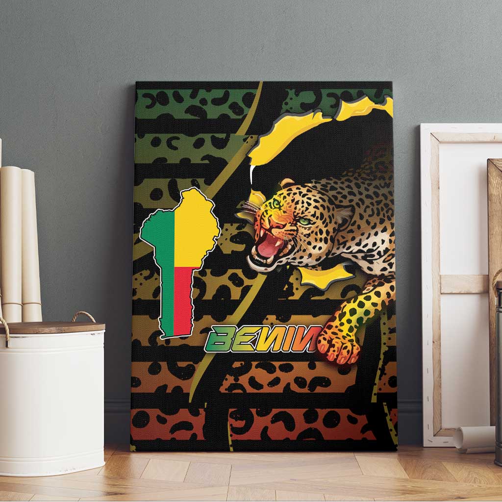 Benin Canvas Wall Art Powerful African Leopard - Wonder Print Shop