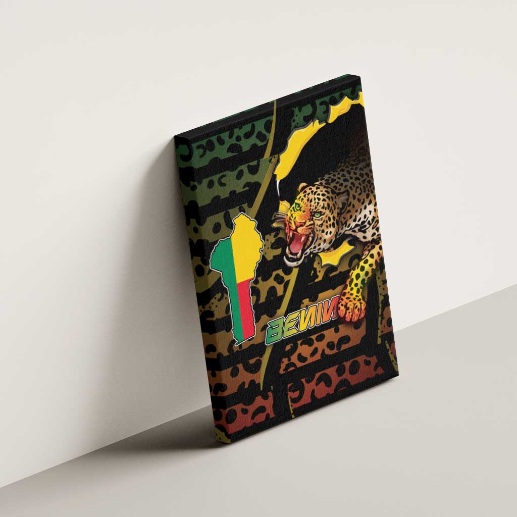 Benin Canvas Wall Art Powerful African Leopard - Wonder Print Shop