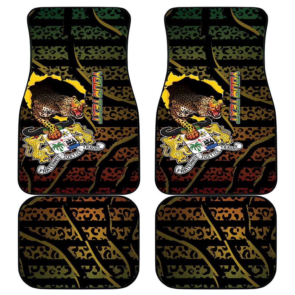 Personalized Benin Car Mats Powerful African Leopard - Wonder Print Shop