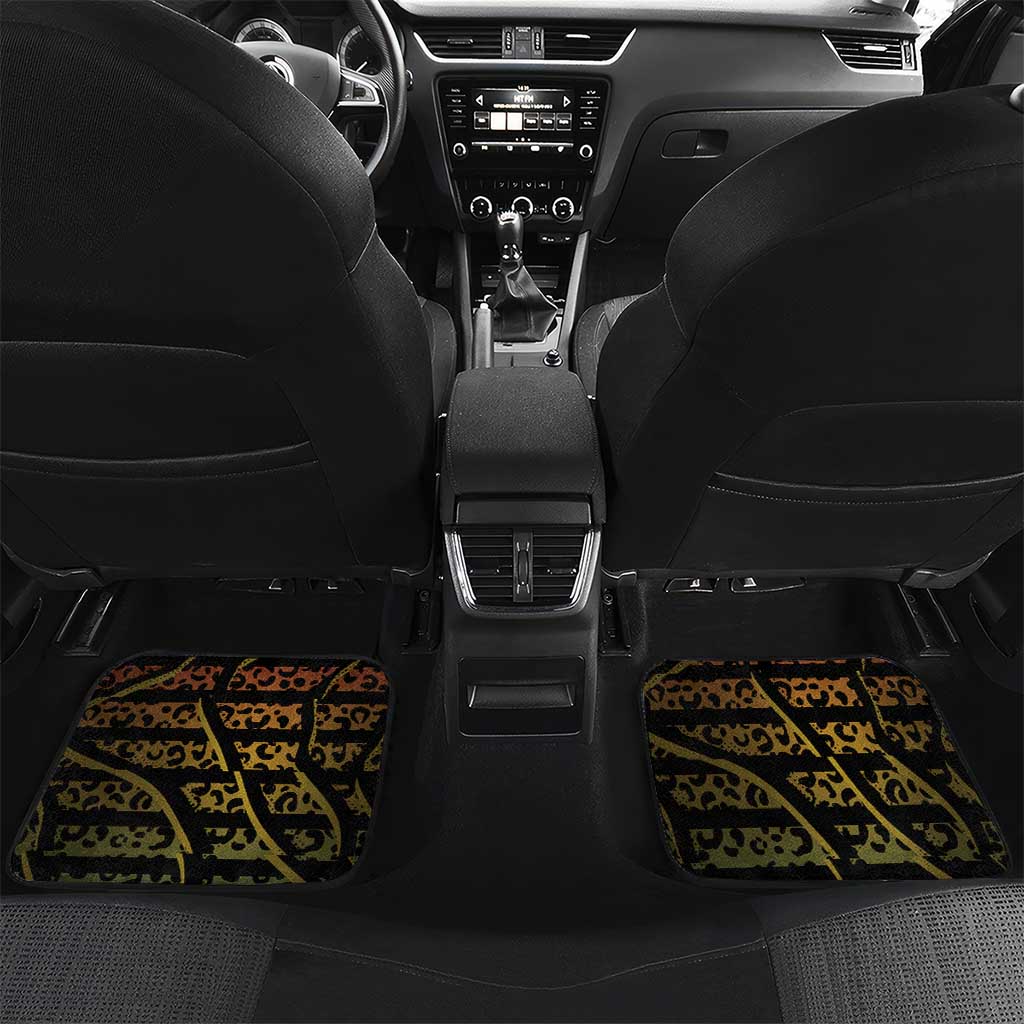 Personalized Benin Car Mats Powerful African Leopard - Wonder Print Shop