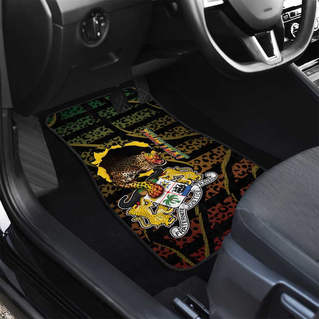 Personalized Benin Car Mats Powerful African Leopard - Wonder Print Shop