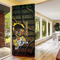 Personalized Benin Door Cover Powerful African Leopard - Wonder Print Shop