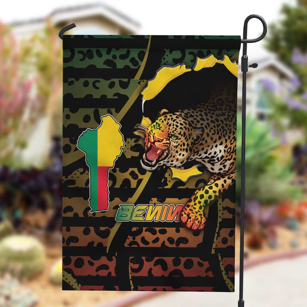 Benin Garden Flag Powerful African Leopard - Wonder Print Shop