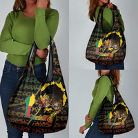 Benin Grocery Bag Powerful African Leopard - Wonder Print Shop