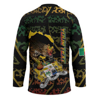 Personalized Benin Hockey Jersey Powerful African Leopard - Wonder Print Shop