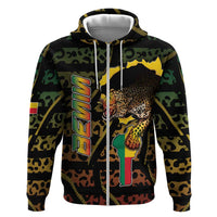 Personalized Benin Hoodie Powerful African Leopard - Wonder Print Shop