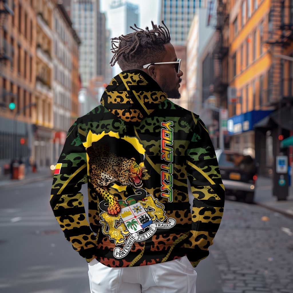 Personalized Benin Hoodie Powerful African Leopard - Wonder Print Shop