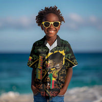 Personalized Benin Kid Hawaiian Shirt Powerful African Leopard - Wonder Print Shop