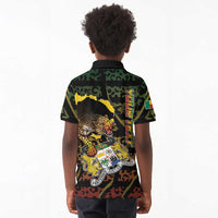Personalized Benin Kid Polo Shirt Powerful African Leopard - Wonder Print Shop