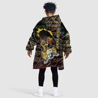 Personalized Benin Kid Wearable Blanket Hoodie Powerful African Leopard - Wonder Print Shop