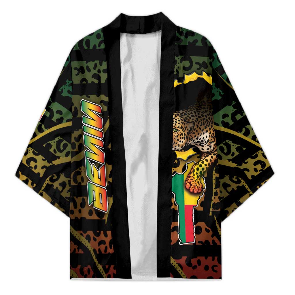 Personalized Benin Kimono Powerful African Leopard - Wonder Print Shop
