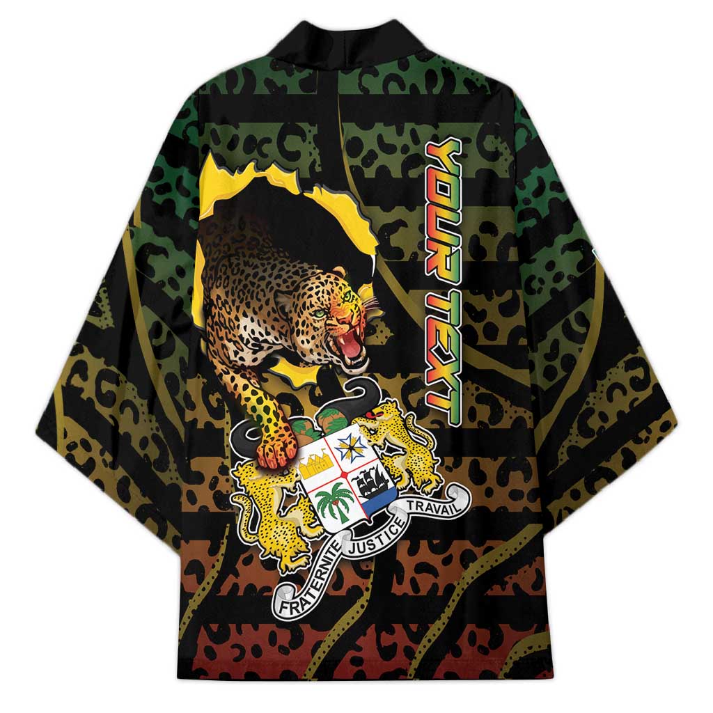 Personalized Benin Kimono Powerful African Leopard - Wonder Print Shop