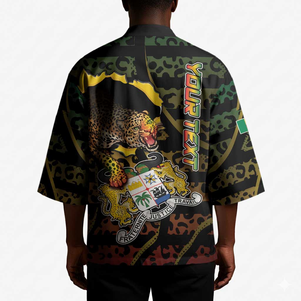 Personalized Benin Kimono Powerful African Leopard - Wonder Print Shop