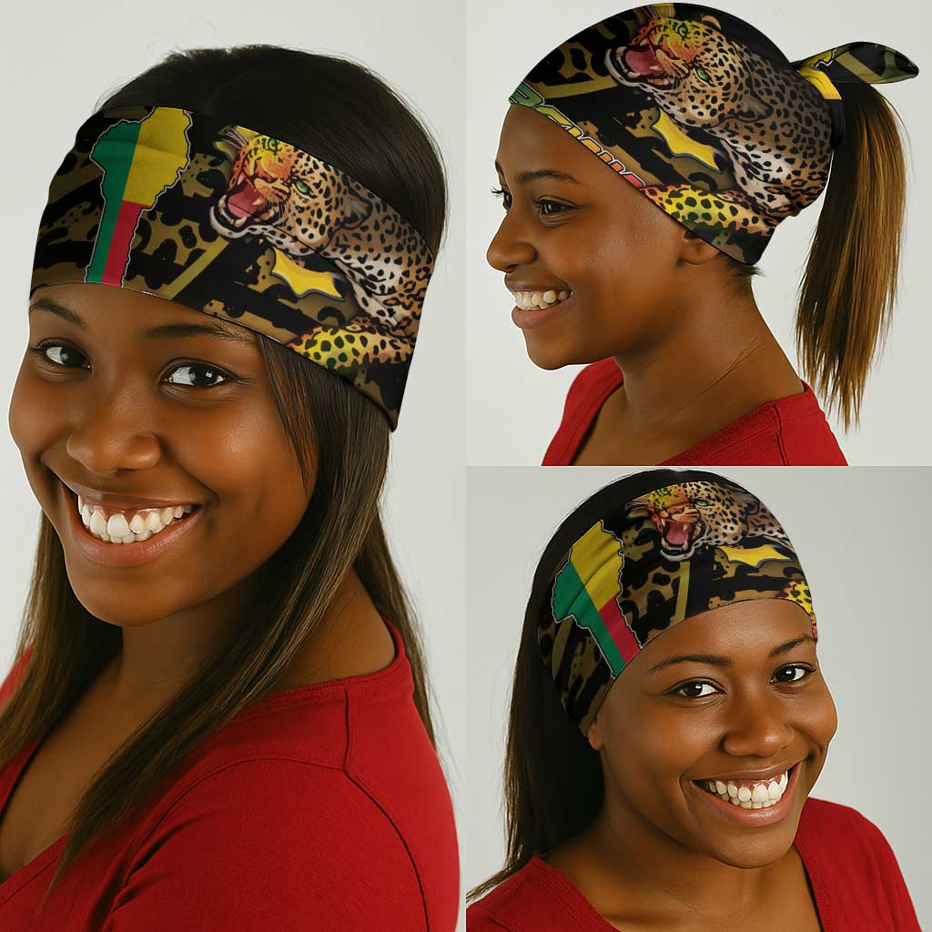 Benin Neck Gaiter Powerful African Leopard - Wonder Print Shop