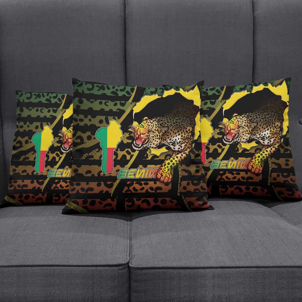 Benin Pillow Cover Powerful African Leopard - Wonder Print Shop