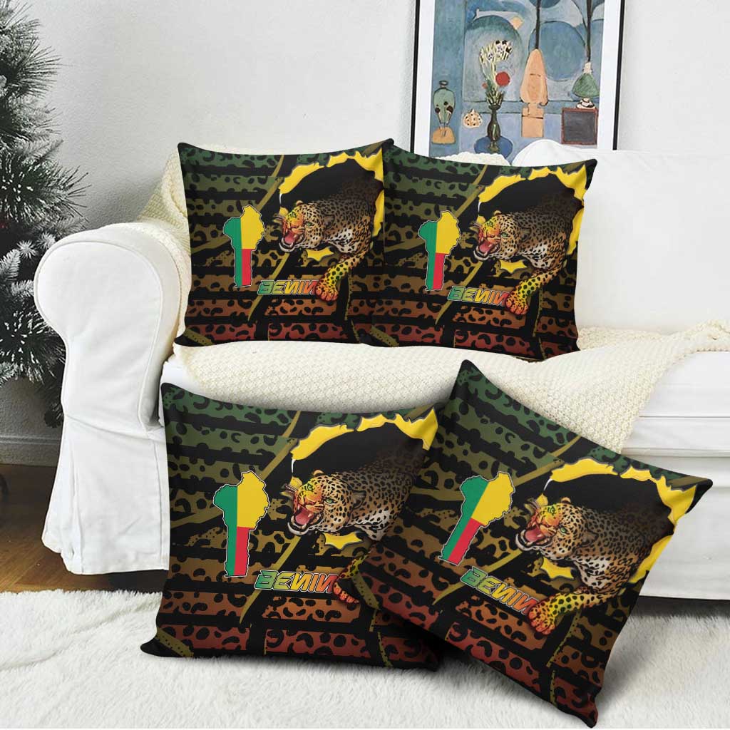 Benin Pillow Cover Powerful African Leopard - Wonder Print Shop