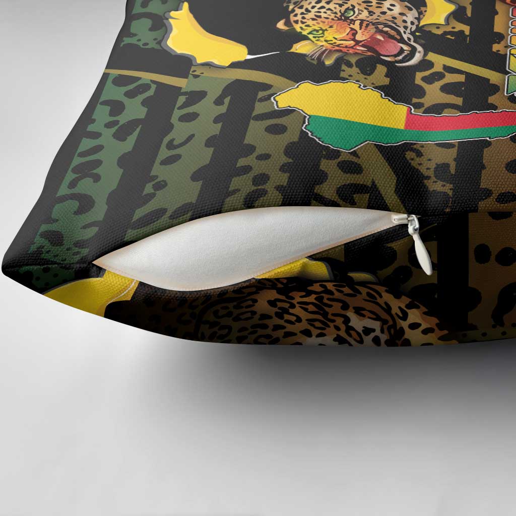 Benin Pillow Cover Powerful African Leopard - Wonder Print Shop