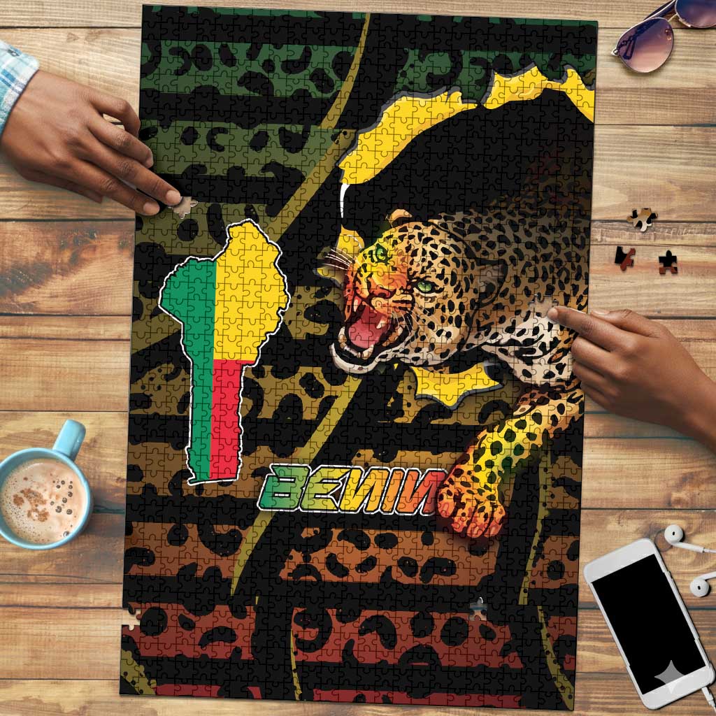 Benin Puzzle Powerful African Leopard - Wonder Print Shop