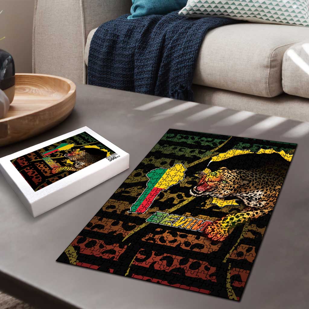 Benin Puzzle Powerful African Leopard - Wonder Print Shop