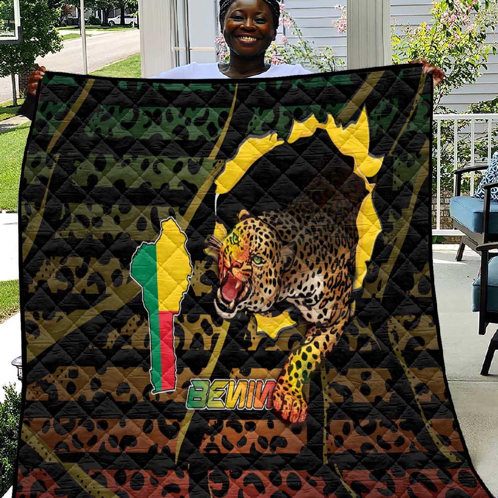 Benin Quilt Powerful African Leopard - Wonder Print Shop