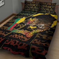 Benin Quilt Bed Set Powerful African Leopard - Wonder Print Shop