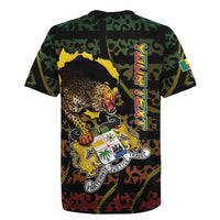 Personalized Benin Rugby Jersey Powerful African Leopard - Wonder Print Shop