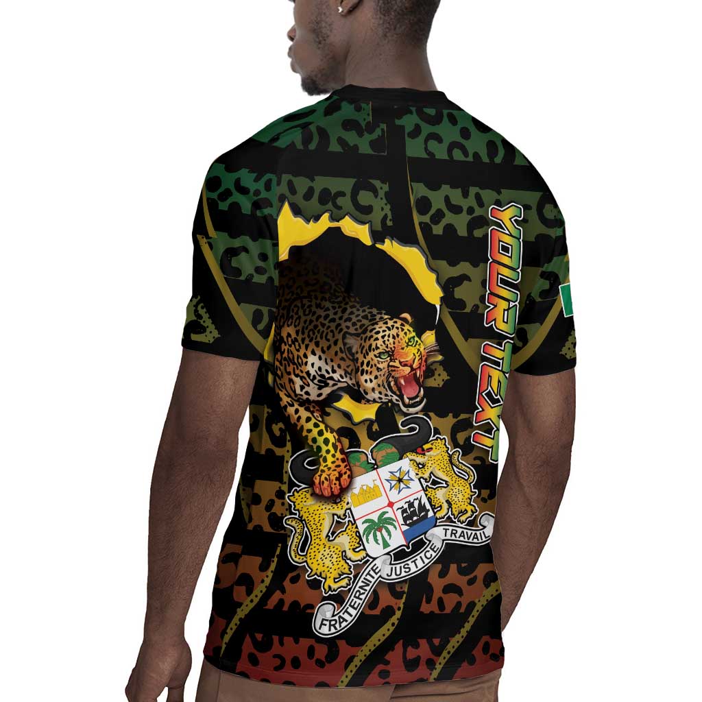 Personalized Benin Rugby Jersey Powerful African Leopard - Wonder Print Shop