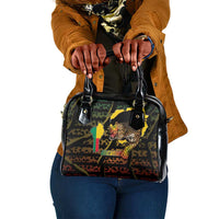 Benin Shoulder Handbag Powerful African Leopard - Wonder Print Shop