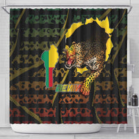 Benin Shower Curtain Powerful African Leopard - Wonder Print Shop