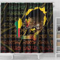Benin Shower Curtain Powerful African Leopard - Wonder Print Shop