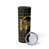 Personalized Benin Skinny Tumbler Powerful African Leopard - Wonder Print Shop
