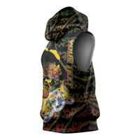 Personalized Benin Sleeveless Hoodie Powerful African Leopard - Wonder Print Shop