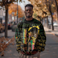 Personalized Benin Sweatshirt Powerful African Leopard - Wonder Print Shop