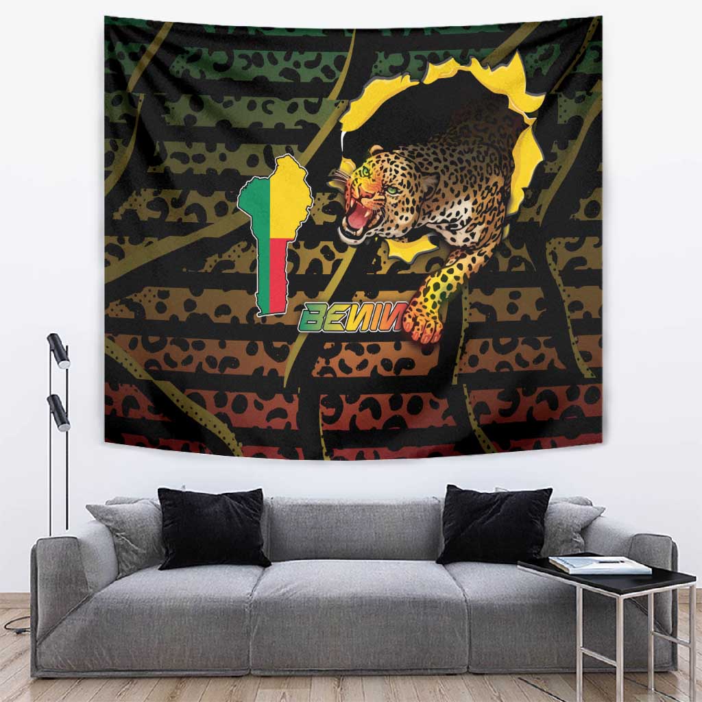 Benin Tapestry Powerful African Leopard - Wonder Print Shop