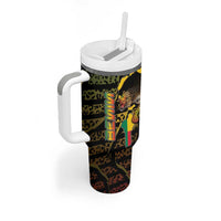 Personalized Benin Tumbler With Handle Powerful African Leopard - Wonder Print Shop
