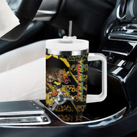 Personalized Benin Tumbler With Handle Powerful African Leopard - Wonder Print Shop