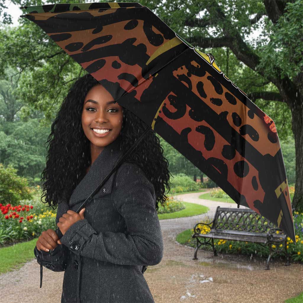 Benin Umbrella Powerful African Leopard - Wonder Print Shop