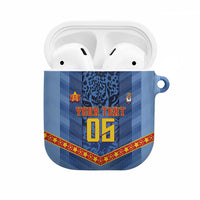 Custom DR Congo Football AirPods Case Leopard Jaguar Tribal Pattern With Flags