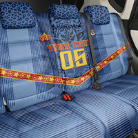 Custom DR Congo Football Back Car Seat Cover Leopard Jaguar Tribal Pattern With Flags