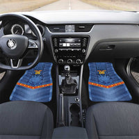 Custom DR Congo Football Car Mats Leopard Jaguar Tribal Pattern With Flags