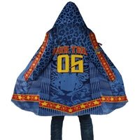 Custom DR Congo Football Cloak Leopard Jaguar Tribal Pattern With Flags