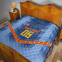 Custom DR Congo Football Quilt Leopard Jaguar Tribal Pattern With Flags