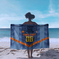 Custom DR Congo Football Sarong Leopard Jaguar Tribal Pattern With Flags