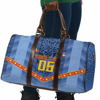 Custom DR Congo Football Travel Bag Leopard Jaguar Tribal Pattern With Flags