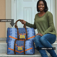 Custom DR Congo Football Travel Bag Leopard Jaguar Tribal Pattern With Flags