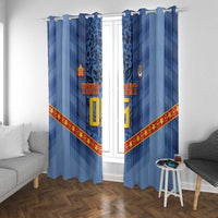 Custom DR Congo Football Window Curtain Leopard Jaguar Tribal Pattern With Flags