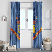 Custom DR Congo Football Window Curtain Leopard Jaguar Tribal Pattern With Flags